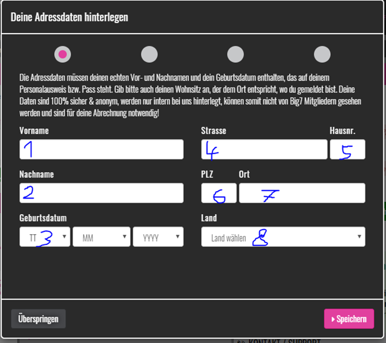 uzupełnianie danych uwierzytelniających